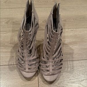 Madden Girl Taupe Strappy Heels